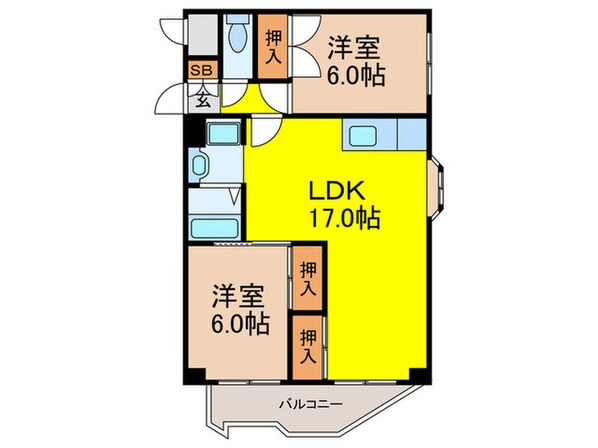 豊友マンション東豊中の物件間取画像